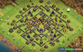 Download CoC Town Hall 10 Base Layouts | War, Farming, Trophy Maps #31849