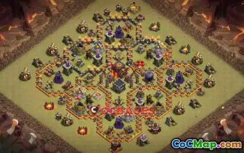 Effective Town Hall 10 Trophy Base for Clash of Clans #22067