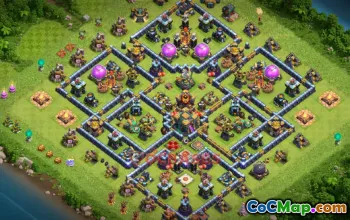 Effective Town Hall 14 Hybrid Base for Clash of Clans #20956
