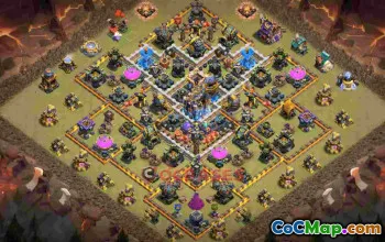 Effective Town Hall 18 War Base Layout dm9q1 #57367