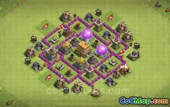 Farm TH6 Base Copy: Anti-Everything Hybrid pentru COC #18373