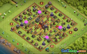 Farming Base TH10 | Anti 2 Stars Hybrid - Clash of Clans 2024 #19672