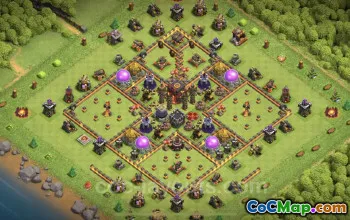 Farming Base TH10: Anti 3 Stars Design - Clash of Clans #25035