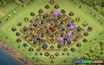 Farming Base TH10 - Anti Everything Hybrid for Clash of Clans #25017