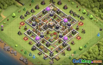 Farming Base TH11 | Anti 3 Stars Hybrid - Clash of Clans #25339