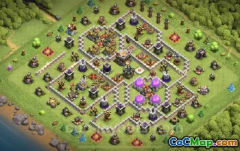 Farming Base TH11: Anti 3 Stars Hybrid Layout & Link #20417