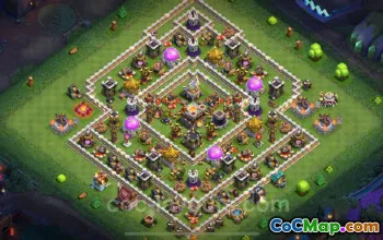 Farming Base TH11 Max Levels with Link | Anti 3 Stars 2025 #52332