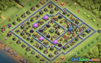 Farming Base TH12: Anti 3 Stars Hybrid Layout & Link #25558