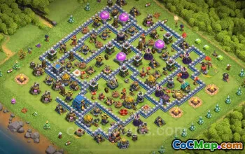 Farming Base TH12: Anti 3 Stars Layout for Clash of Clans 2024 #20518
