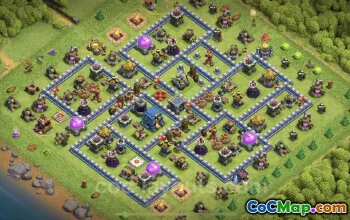 Farming Base TH12 Design: Anti Air & Electro Dragon - COC #25560