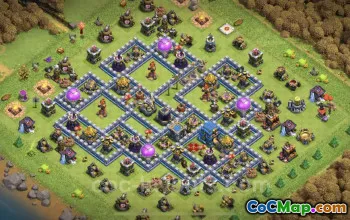 Farming Base TH12 Hybrid Design for Clash of Clans #20882