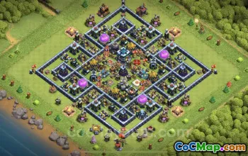 Farming Base TH13: Anti Air, Electro Dragon, Hybrid Layout #25806