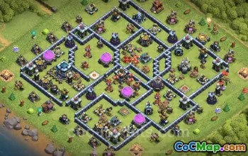 Farming Base TH13 Max Levels - Anti Everything Layout COC #20986