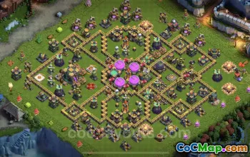 Farming Base TH14 | Anti Everything Hybrid Layout - COC #26067