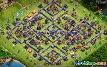 Farming Base TH15: Anti Air & Hybrid Design - Clash of Clans #26198