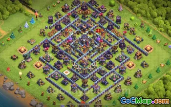 Farming Base TH15 Design with Link & Anti Air - Clash of Clans #21975