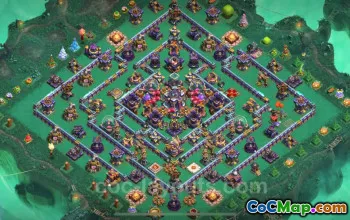 Farming Base TH15 Link | Anti 3 Stars Hybrid Layout COC #22129