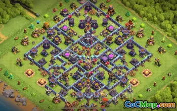 Farming Base TH15 Max Levels with Link | Anti 2 Stars Clash of Clans 2025 #49479