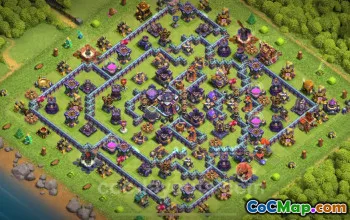 Farming Base TH15 with Link | Anti 2 Stars Hybrid Clash of Clans #48766
