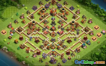 Farming Base TH16 with Link | Anti 3 Stars Clash of Clans 2025 #52480