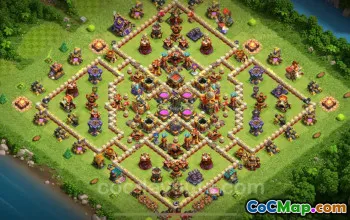 Farming Base TH16 with Link | Anti 3 Stars Hybrid Layout 2025 #52467