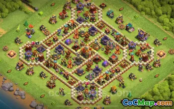 Farming Base TH16 with Link | Anti-Air & Electro Dragon 2025 #50644