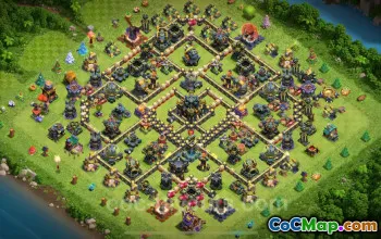 Farming Base TH17 with Link | Anti 3 Stars Hybrid Layout 2025 #48580