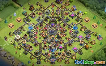 Farming Base TH18 with Anti 3 Stars & Electro Dragon #55481