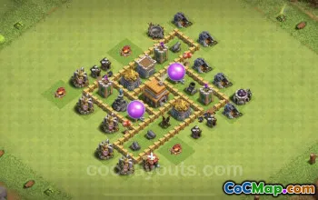 Farming Base TH5 - Anti Everything Hybrid | Clash of Clans #18260
