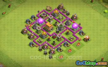 Farming Base TH6 Max Levels & Anti Everything - Clash of Clans #18309