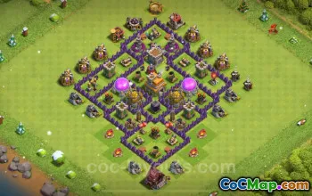 Farming Base TH7 - Anti 3 Stars | Clash of Clans 2024 #18516