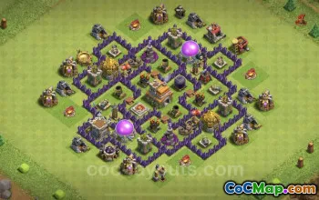 खेती का आधार TH7: COC #18785 के लिए एंटी-एवरीथिंग हाइब्रिड लेआउट