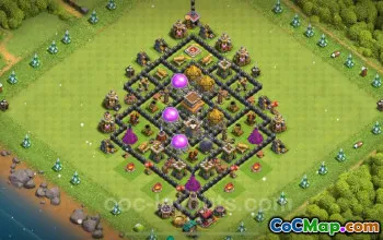 Farming Base TH8 Link - Anti Everything Hybrid 2024 COC #18901