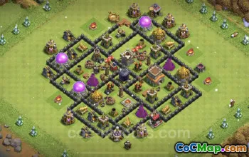 Farming Base TH8 Max Levels - Anti Everything Layout #24478