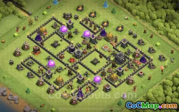 Farming Base TH9 - Anti Everything | Clash of Clans Layout #24763