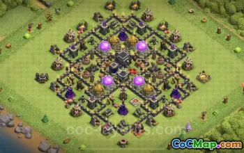 Farming Base TH9 Max Levels - Anti Everything Hybrid Layout #24738