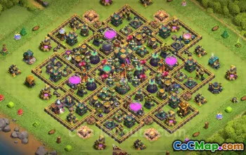 Farming TH14 Max Base with Link | Anti 3 Stars Clash of Clans 2025 #52469