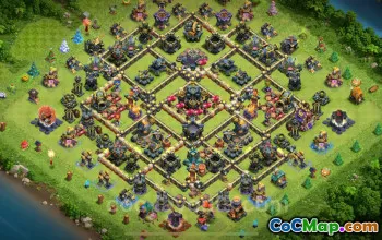Farming TH17 Base with Link | Anti 3 Stars Clash of Clans 2025 #48600
