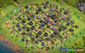 Farming TH17 Base with Link | Anti 3 Stars Clash of Clans 2025 #50981