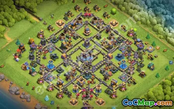 Farming TH18 Base with Link and Anti 3 Stars #57751