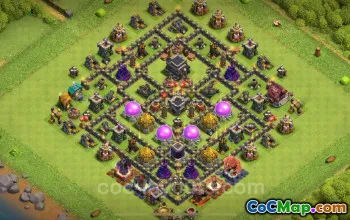 Farming TH9 Max Bases with Links | Hybrid Layouts 2025 Clash of Clans #48765