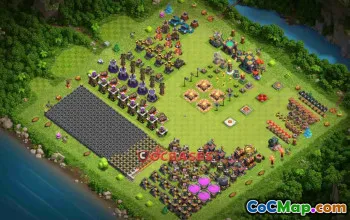 Fun Symmetric Town Hall 14 Base - Easy Upgrade | Clash of Clans #24257