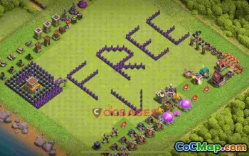 Fun TH8 Base Layout for Clash of Clans #56974