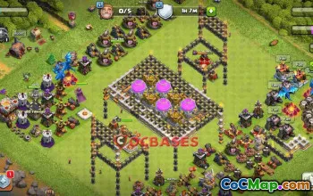 Fun Town Hall 11 Base: Dinner with King & Queen | CoC #24500