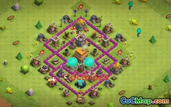 Fun Town Hall 6 Base Layout for Clash of Clans #20095