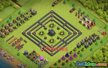 Fun Town Hall 9 Base in Clash of Clans - Island Style! #24493