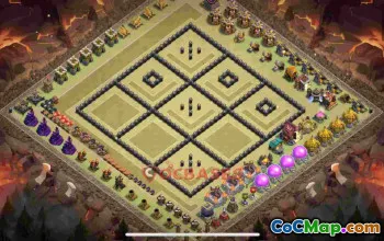 Fun Town Hall 9 Base Layout - pms4v #57121