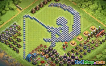 Legrační radnice CoC 12 Base Layouts & Maps - Kopírovat nyní! #13374