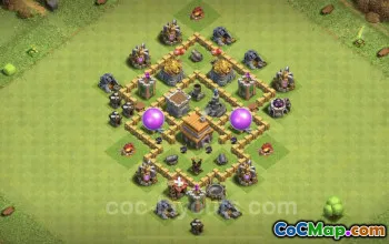 Hybridní základna Max Level TH5 - Anti Everything Layout Copy #18253