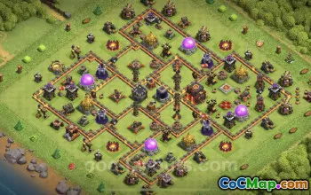 Max Level TH10 Base with Link - Anti Everything Defense #19835